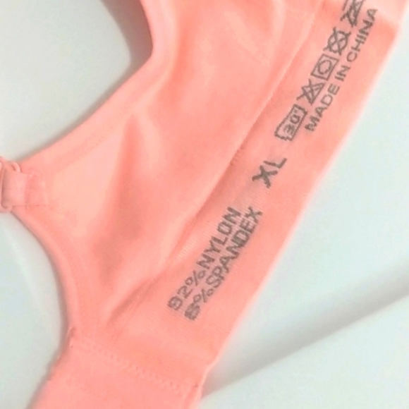 PEACH ADJUSTABLE SUPPORT COMFORT STRETCH SPORTS BRA SIZE XL NWT - Picture 11 of 11